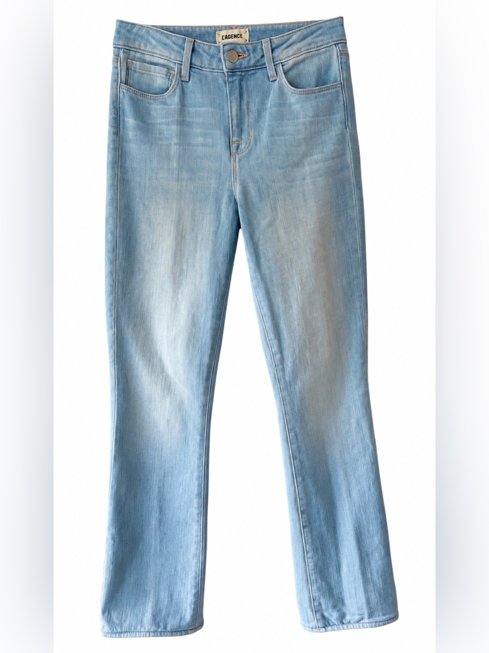 L’AGENCE Oriana High Rise Straight Jeans Light Wash Size 24